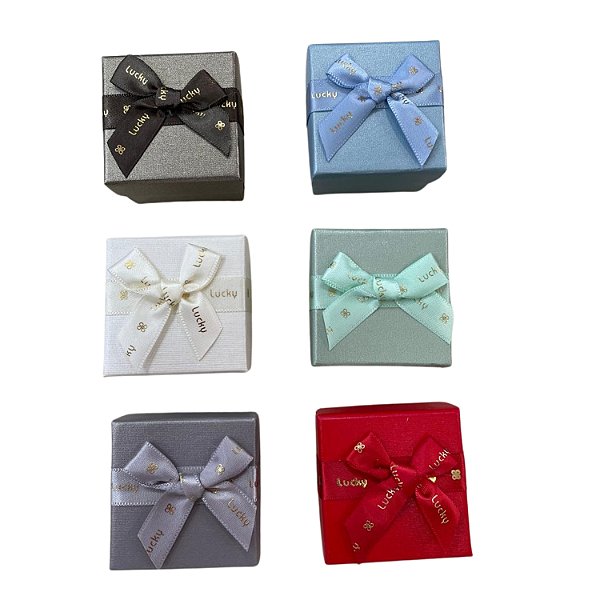 Caixinha de Papel P/ Bijuterias 5x5cm - Pct c/ 24