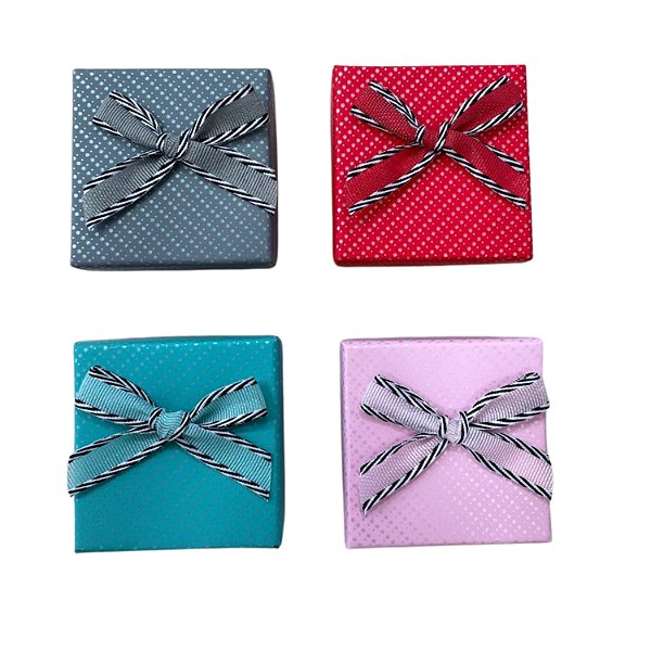 Caixinha de Papel P/ Bijuterias 5x5cm - Pct c/ 24