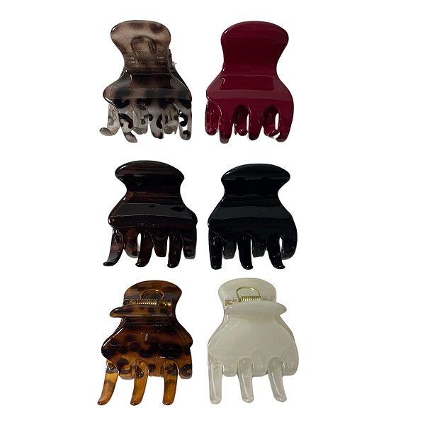Piranha de Plástico P/ Cabelo 6 cm - Pct c/ 12 - 6129-XK2