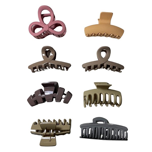 Piranha de Plástico P/ Cabelo 9 cm - Pct c/ 12 - 9016-XL2