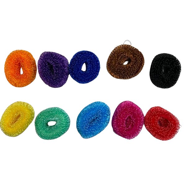 Rabico de Tecido para Cabelo - 10 Peças - Cores Sortidas