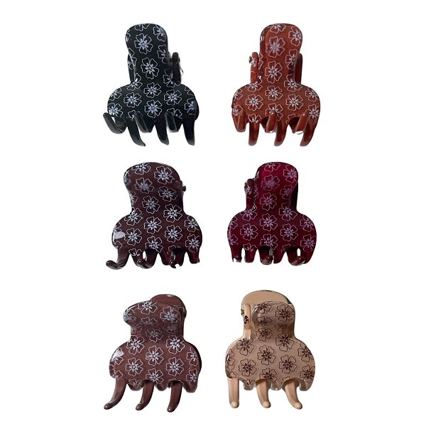 Piranha de Plástico p/ Cabelo 4.5 cm - Pct c/ 12 - 6129S-WE2