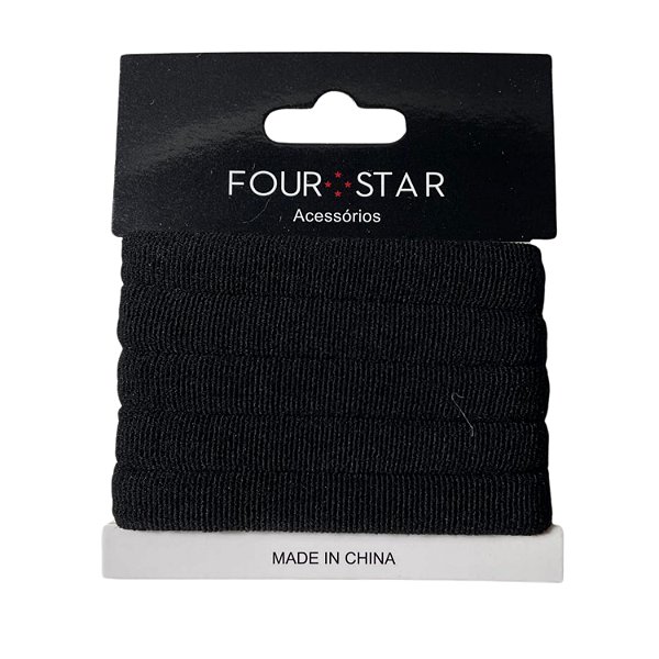 Rabicó de Nylon e Spandex Preto - Dúzias de Cartela Cada Cartela c/ 5 Pcs