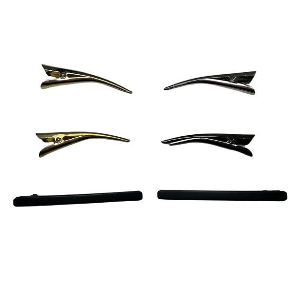 Bico de Pato de Metal para Cabelo - 24 Peças