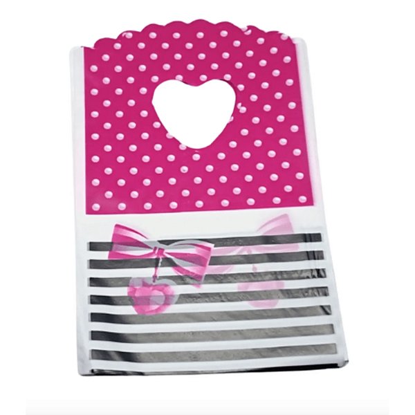Sacola Plástica Estampada 9x14 cm - Pct c/ 100