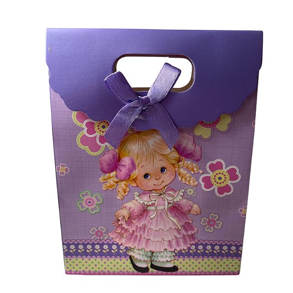 Sacola de Papel P/ Presente com Velcro Estampada (S) 16x12x6cm - Pct c/ 12