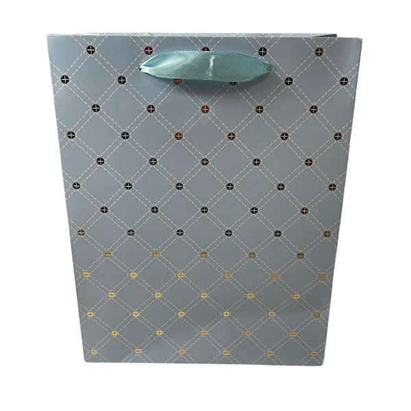 Sacola de Papel p/ Presente Estampada (S) 14.5x15x6cm - Pct c/ 12