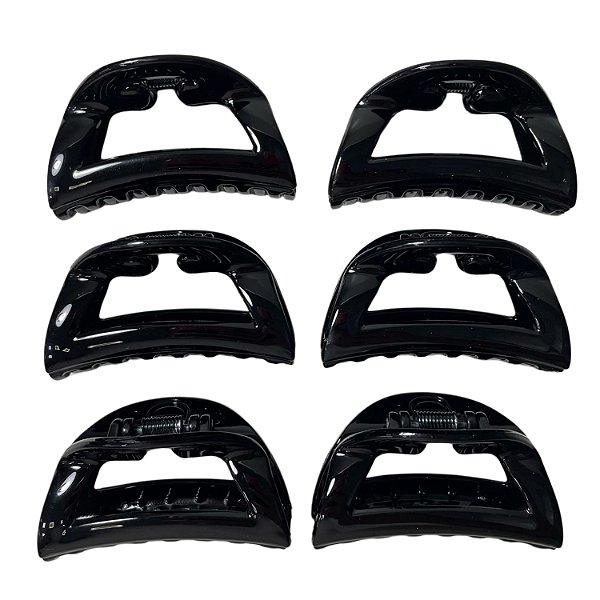 Piranha de Nylon Inquebrável p/ Cabelo 6 cm - Pct c/ 12 - 6380M-ACN2