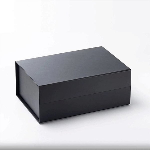 Caixa Dobrável de Papel P/ Presente Preta 33.5x26x15.5cm
