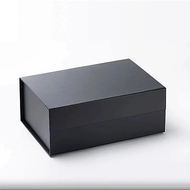 Caixa Dobrável de Papel Preta P/ Presente c/ imã 28.2x20.2x9.2cm