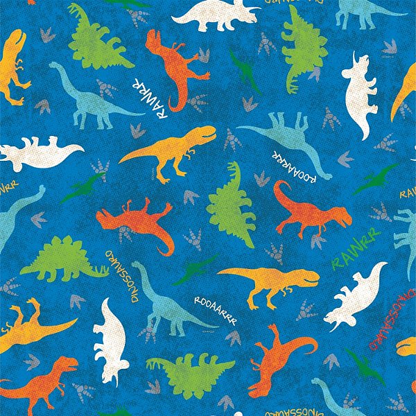 Saco para Presente Metal Jurássico Colorido 25x37cm - Pct c/ 50