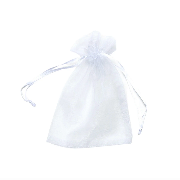 Saquinho de Organza Branco 15x20cm - Pct c/ 100