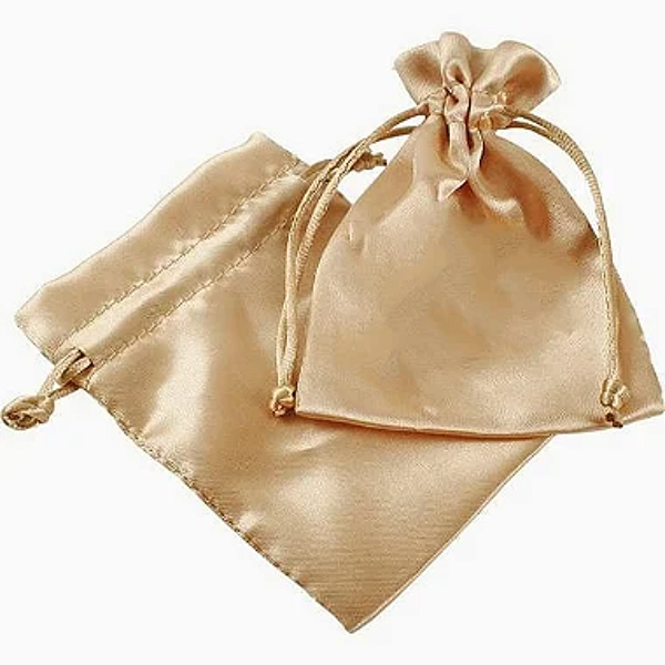 Saquinho de Cetim Dourado 9x12cm - Pct c/ 12