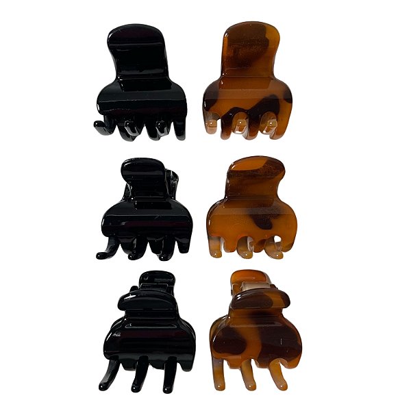 Piranha de Nylon Inquebrável p/ Cabelo 4.5cm - Pct c/ 12 - 6129S-NABB2