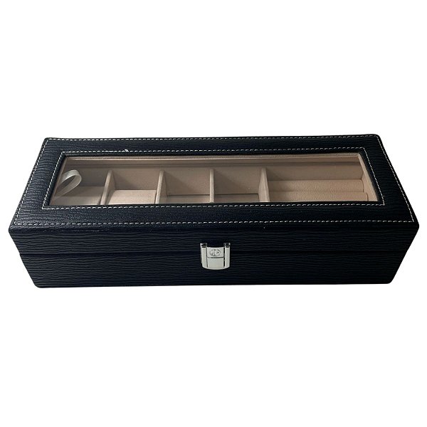Expositor Revestido em Veludo P/ Bijuteria Preto 15.5x11x5cm