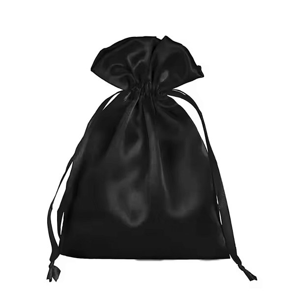 Saquinho de Cetim Preto 7x9cm - Pct c/ 12