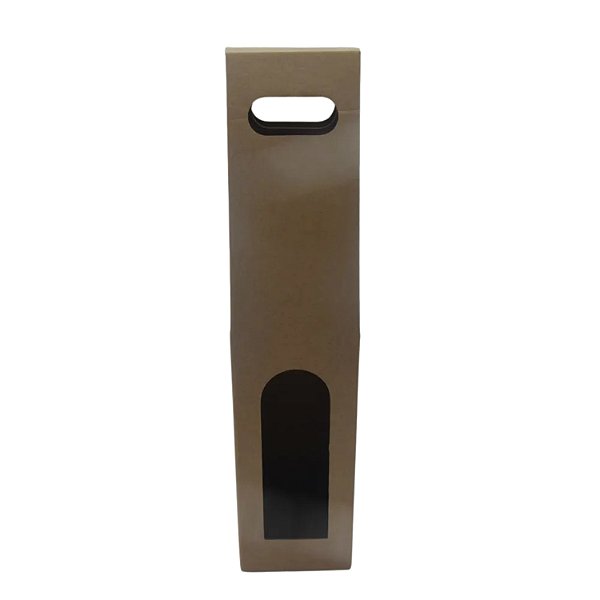 Sacola de Papel para Vinho 39x9x9cm Kraft - Pct c/ 10