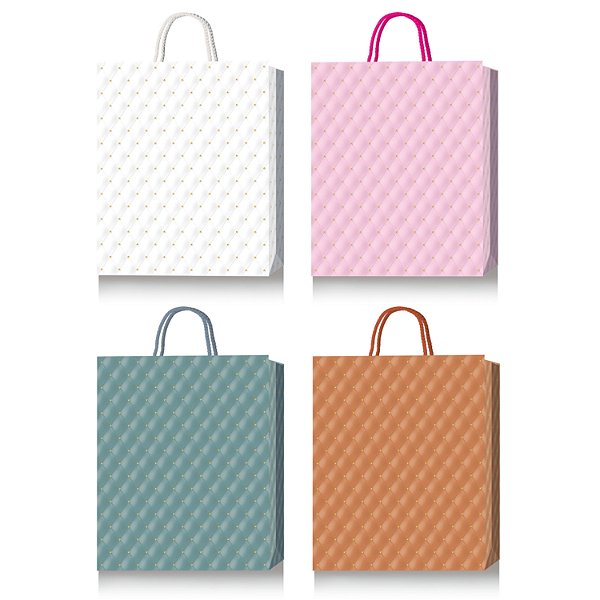 Sacola de Papel p/ Presente Estampada c/ Alto Relevo (L) 31x42x12cm - Pct c/ 12