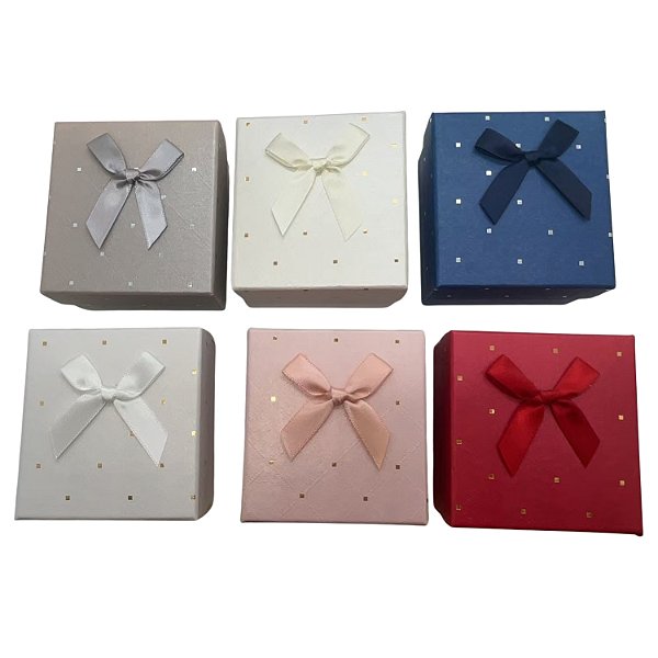 Caixinha de Papel para Bijuterias 8.5x9cm - Pacote c/ 12 un