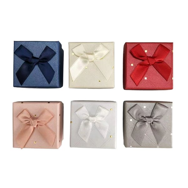 Caixinha de Papel para Bijuterias 5x5cm - Pacote c/ 24 un