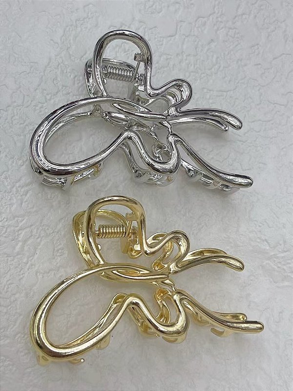 Piranha de Metal 7cm Prata e Dourado - Pct c/ 12  -Y575-28