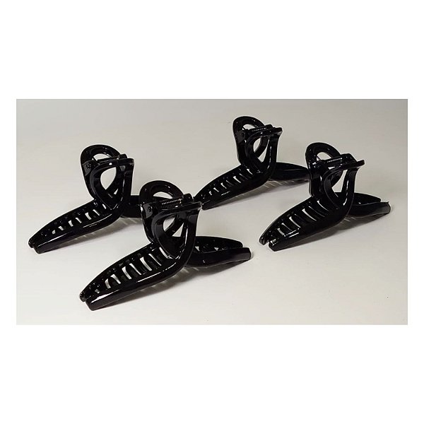 Piranha Plástico Inquebrável 9 cm Preta - Fosca e Brilhante - Pct c/ 12 - 6265-WABC2