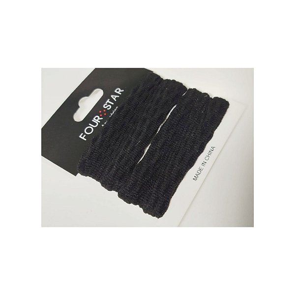 Rabicó de Tecido Nylon e Spandex Preto - Dúzias de cartelas, cada cartela c/ 2