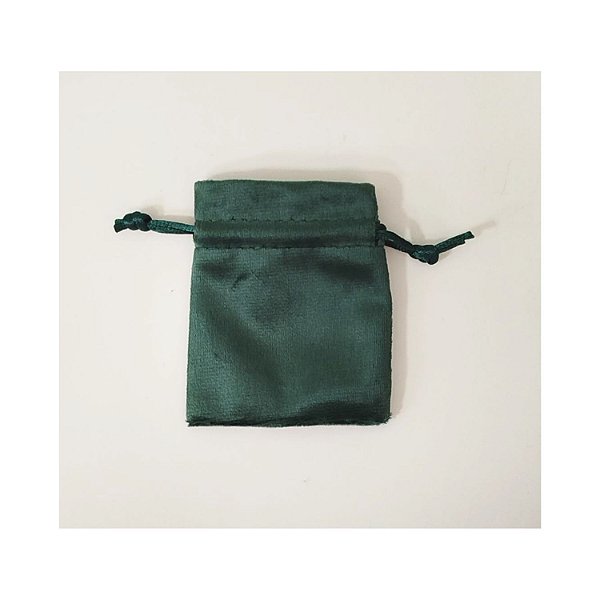 Saquinho de Veludo Verde 9x12cm - Pct c/ 50