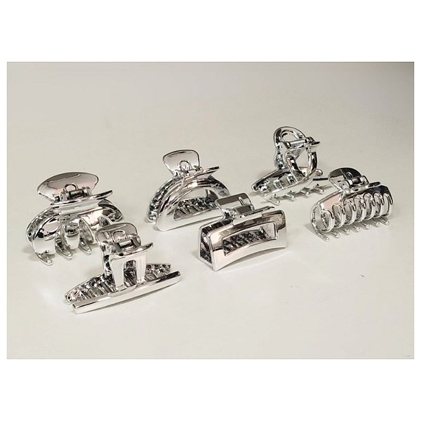 Piranha de Plástico p/ Cabelo - 6cm - Pct c/ 12 - 6016-XE2