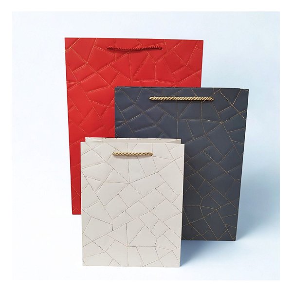 Sacola de Papel c/ Cores Sortidas (S) 18X23X8cm - 12 Un - Y361-1866S