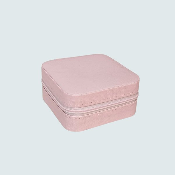 Porta-Joia de Plástico Rosa 10x10x5cm