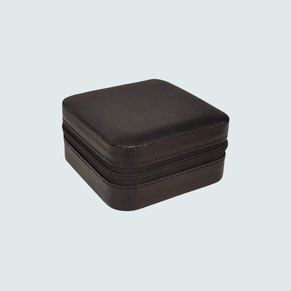 Porta-Joia de Plástico Preto 10x10x5cm