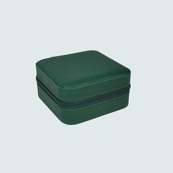 Porta-Joia de Plástico Verde 10x10x5cm