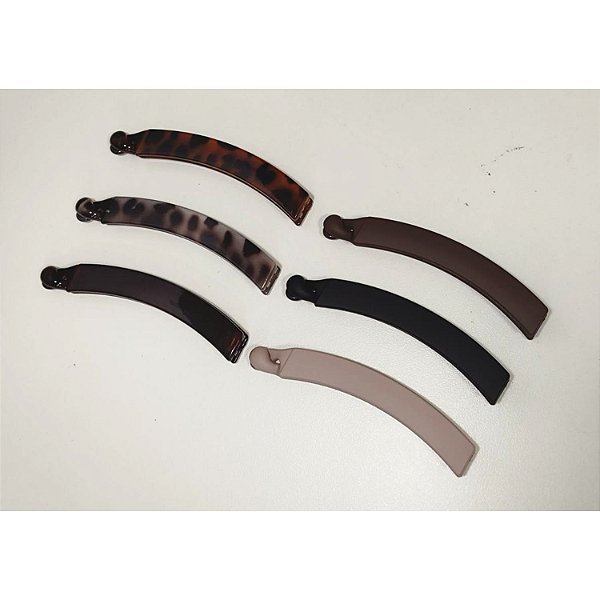 Banana de plástico p/ Cabelo 11cm - Pct c/ 12