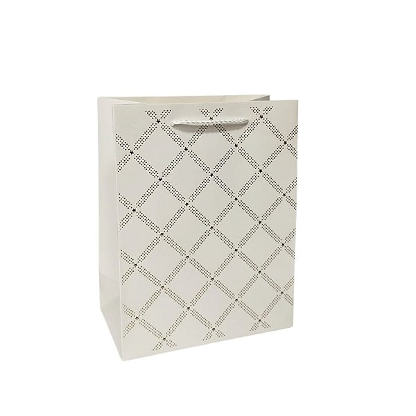 Sacola de Papel p/ Presente Estampa (L) 32x26x12cm- Pct c/ 12
