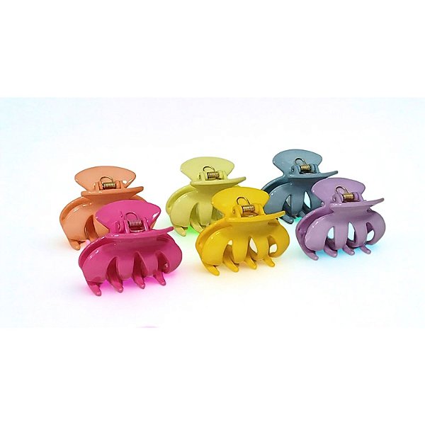 Piranha De Nylon Inquebrável p /Cabelo 6 cm - Pct c/ 12 - 6465-NYK2