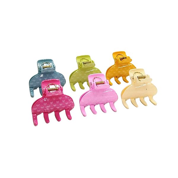 Piranha de Plástico com Estampa de Laço 8 cm - Pct c/ 12 - 6129L-YH2