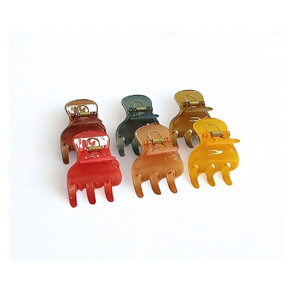 Piranha de Nylon Inquebrável para Cabelo 6 cm - Pct c/ 12 - 6129-NYL2