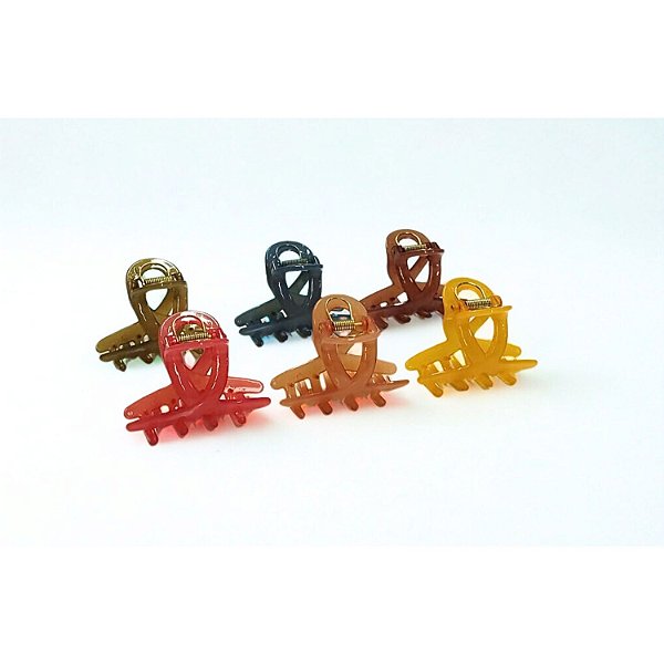 Piranha de Nylon Inquebrável para Cabelo 6 cm - Pct c/ 12 - 6435-NYL2