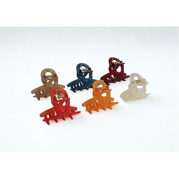 Piranha de Nylon Inquebrável para Cabelo 6 cm - Pct c/ 12 - 6435-NYJ2