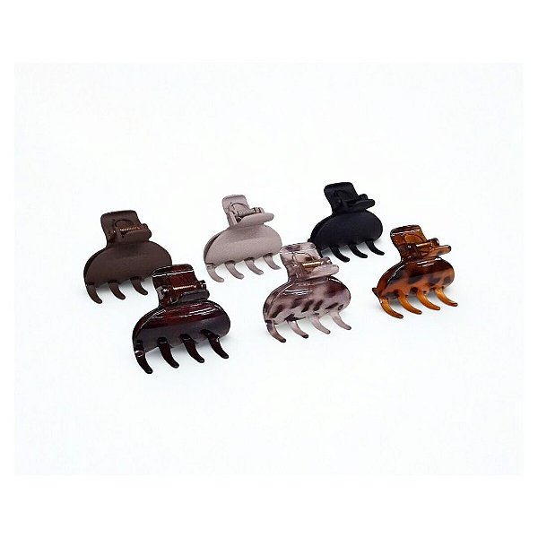 Piranha de Cabelo Four Star de Plástico Grande 8cm - 12 unidades - 6129L-XS2