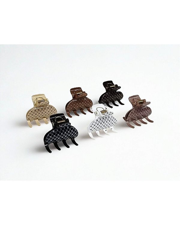 Piranha de Cabelo Four Star Grande 8cm de Plástico - 12unidades - 6129L-XY2