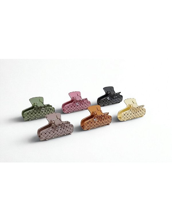 Piranha de Cabelo Four Star Média 6cm de Plástico Colorida - 12unidades - 6137-XX2