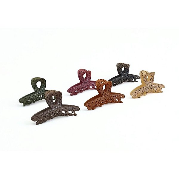 Piranha de Cabelo Four Star Grande 9cm de Plástico Colorida - 12unidades - 6424-XX2