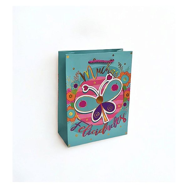 Sacola de Papel Four Star c/ Cores Sortidas (M) 26x32x10cm - 12 Un - Y361-2106M