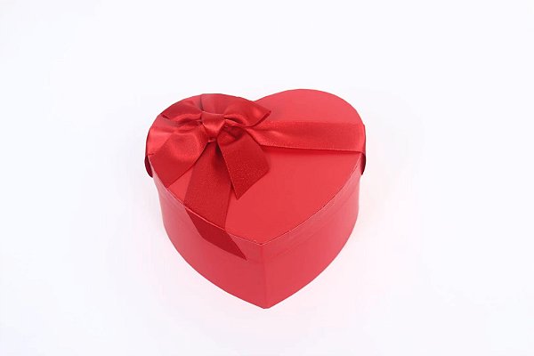 Conjunto de 10 Caixas de Papel para Presente em Coração - Vermelho (10 Unidades) - Four Star