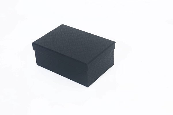 Conjunto de 10 Caixas de Papel para Presente - Preta com Textura (10 Unidades) - Four Star