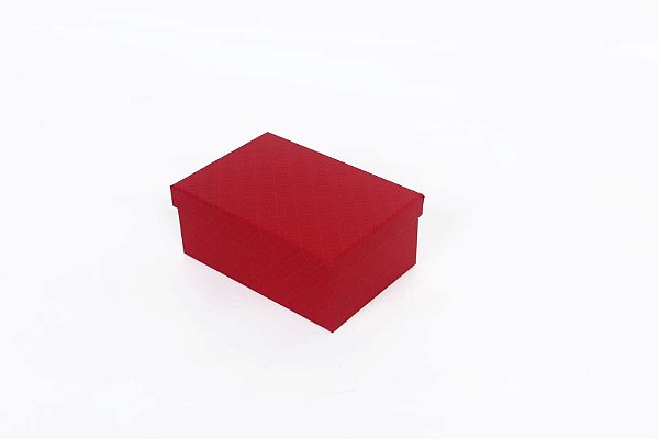 Conjunto de 10 Caixas de Papel para Presente - Vermelho com Textura (10 Unidades) - Four Star