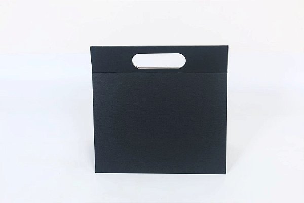 Caixa Dobrável Preto de Papel com Alça (P) 22x9.5x20.5cm - Four Star
