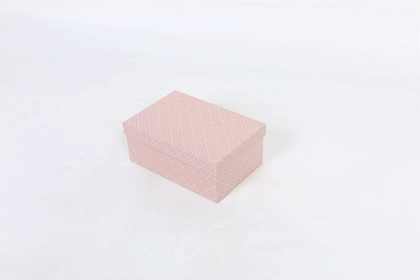 Conjunto de 10 Caixas de Papel para Presente - Rosa com Textura (10 Unidades)